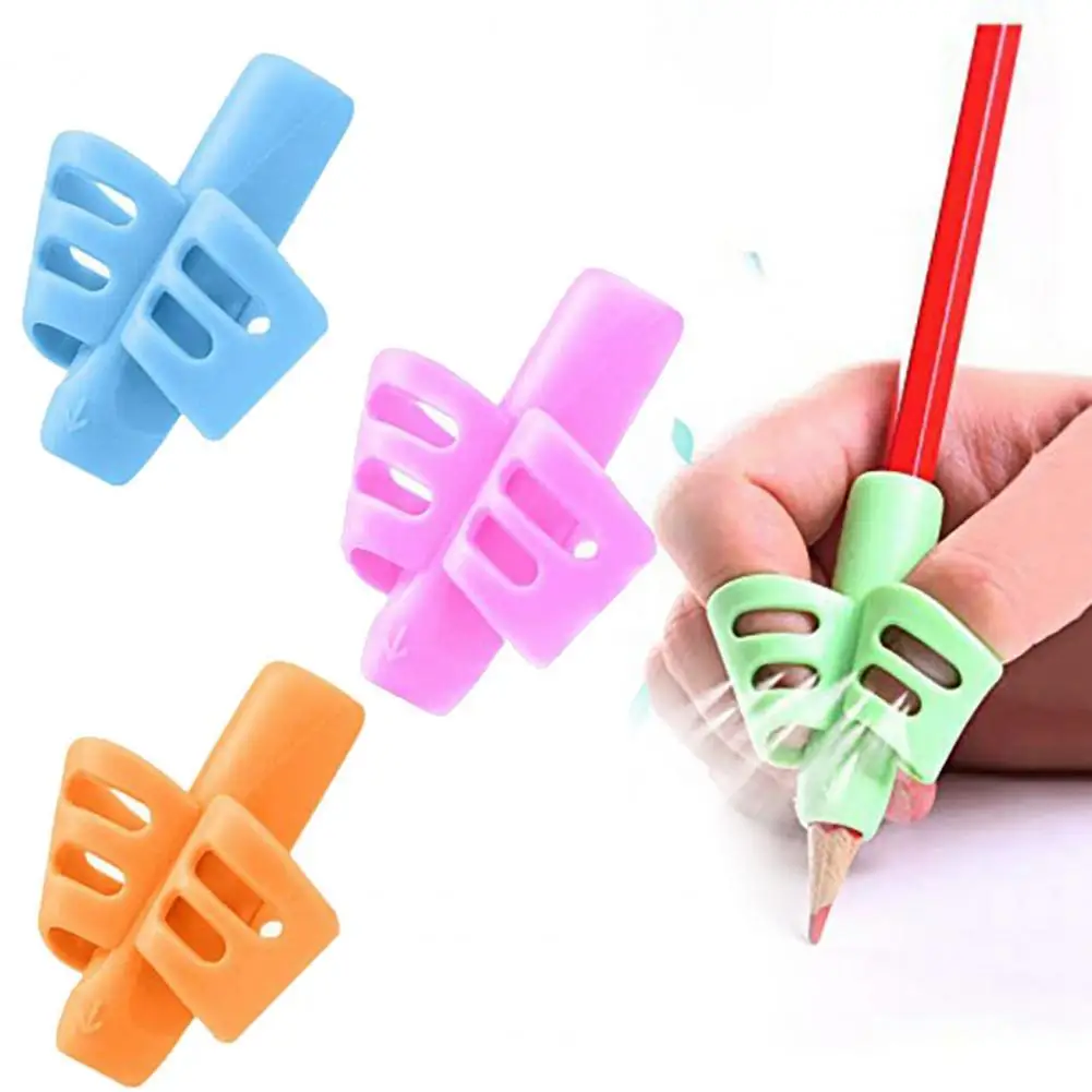 

1 Set Hollow Universal Children Pen Writing Aid Grip Set Silicone Easily Hold Children Pencil Aid Grip Stationery Supply