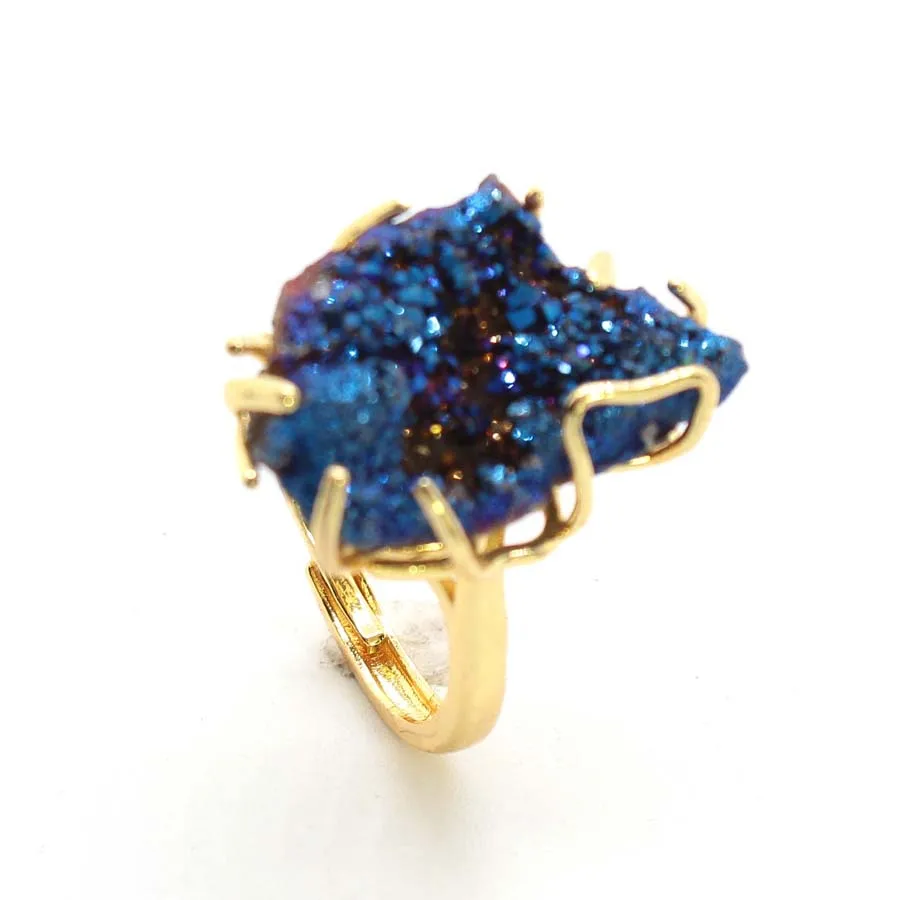 Красочные кольца с хрустальным камнем для женщин и мужчин натуральные