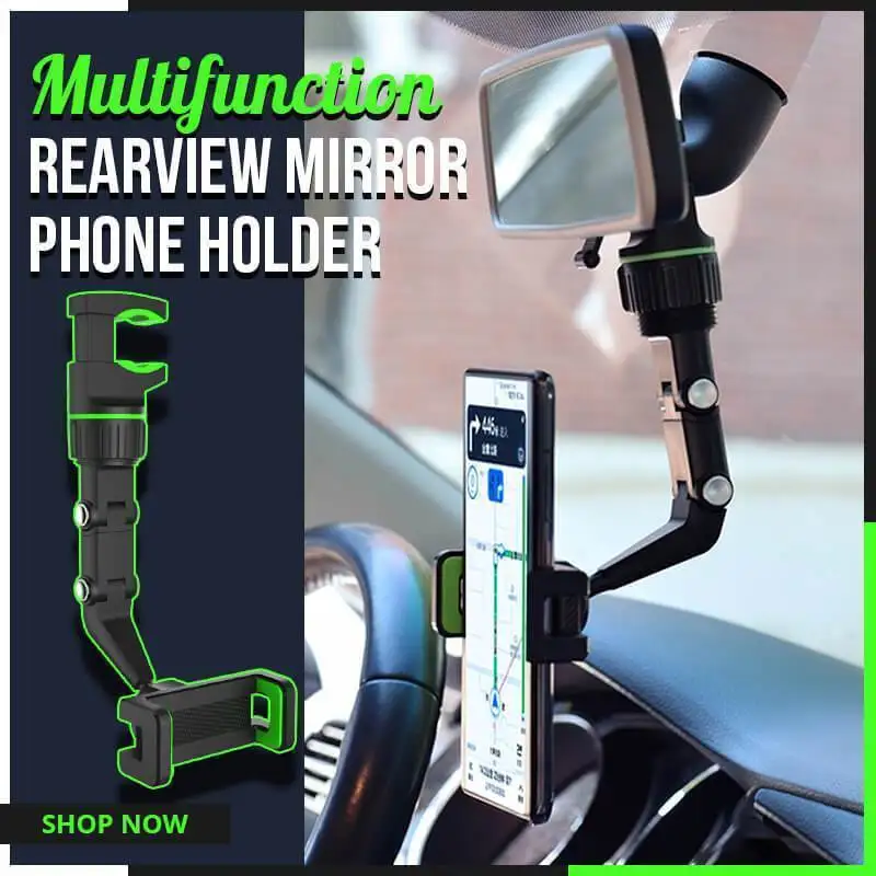 

Multifunction Rearview Mirror Phone Holder Car Rearview Mirror Mount Phone Holder For iPhone 12 GPS Seat Smartphone Car Phone