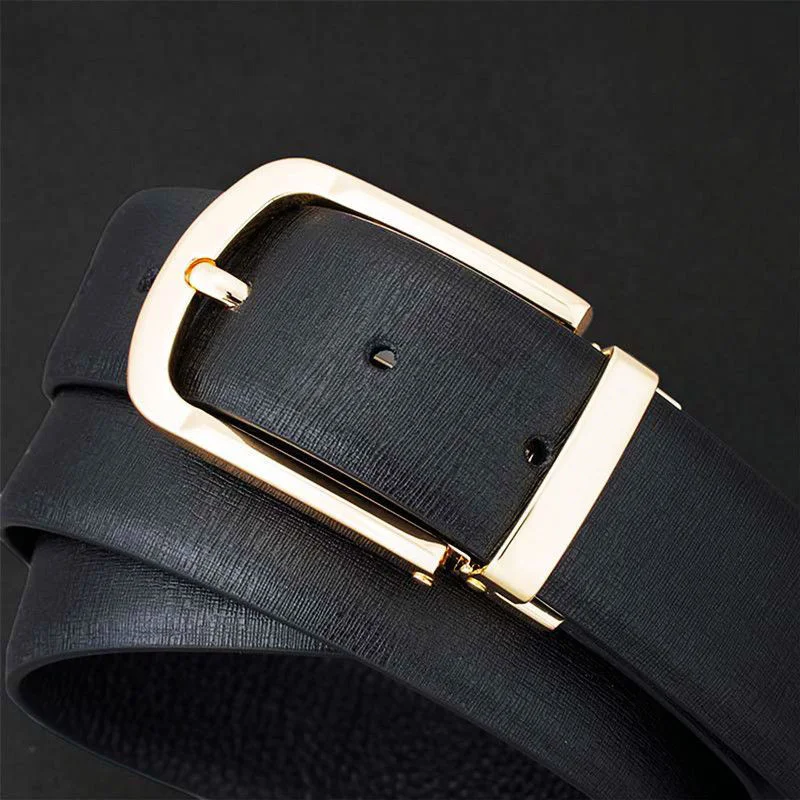 Luxury Accessories Eagle Yellow Metal Buckle Retro Fashion Men's Style Cowhide Brand High-quality Belt