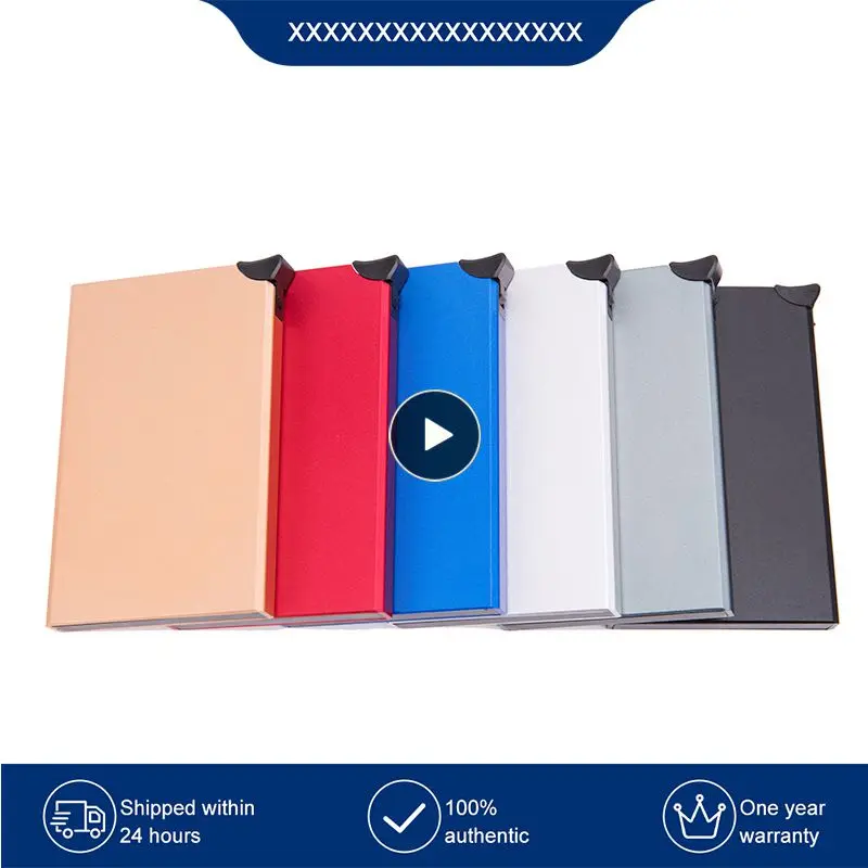 

Card Package Metal Aluminum Anti-magnetic Anti-theft Bank Card Holder Automatic -up Shell Credit Card Case Holder