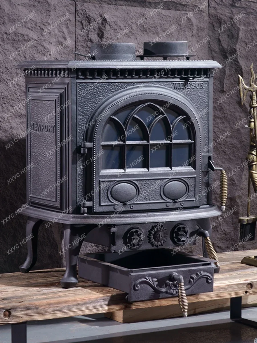 Настоящий огонь чугун дровяной бытовая техника декоративное отопление
