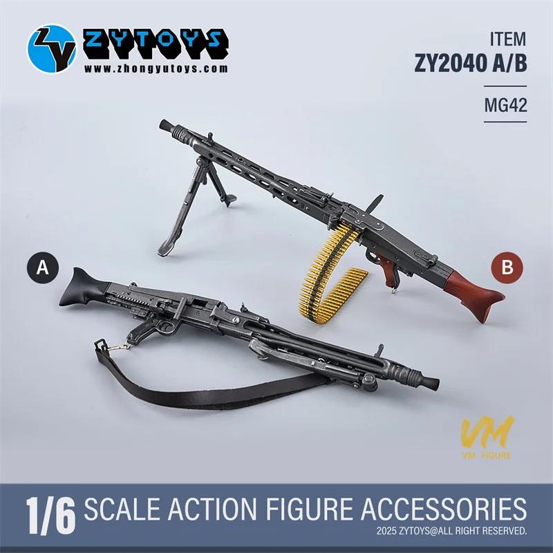 Фото ZY2040 ZYTOYS 1/6 MG42 Универсальная модель пулемета Солдатская сцена Реквизит Модель пистолета Аксессуар Подходит для 12-дюймовой экшн-фигурки Игрушка для куклы №3