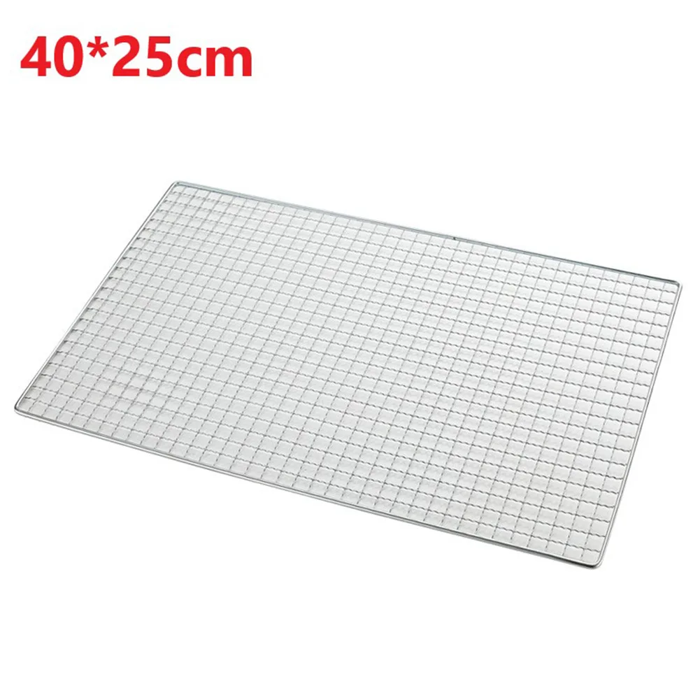 

Stainless Steel Grate Mesh Net For Japanese Korean BBQ Grill Rectangular Barbecue Meshes Baking Plate For Outdoor Camping