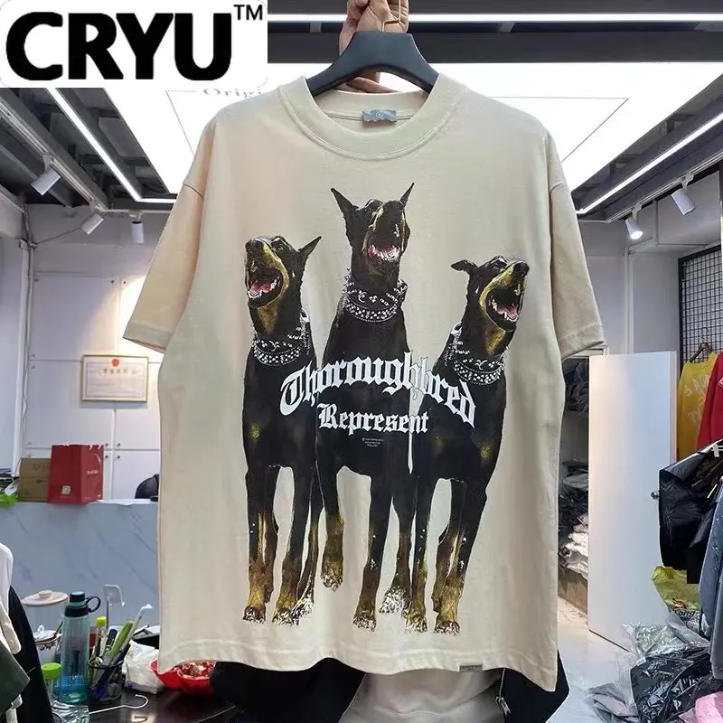 

CRYU Spirit Hound printed, washed, Vintage High Street T-shirt