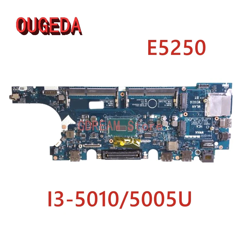 Ougeda Cn0c821w 0c821w Cn-0g2ycv 0g2ycv Zam60 La-a891p para Dell Latitude E5250 Computador Portátil Placa Mãe I35010 5005u Cpu Placa Principal