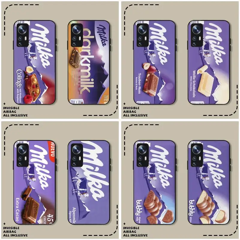 

Popolar Chocolate Milka Box Phone Case For Xiaomi 11 10 12Spro A2 A2lite A1 9 9SE 8Lite 8explorer F1 Poco 12S Ultra Cove