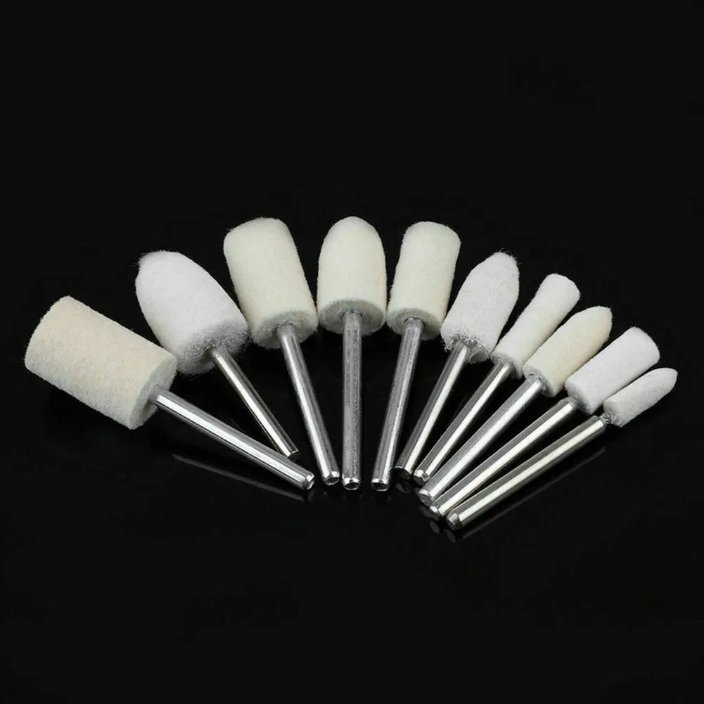 

20pcs Rotary Tool Jewelry Jade Pad Metals Bits Wool Felt Accessory Electric Grinder Head Craftwork Drill Polishing Buffing