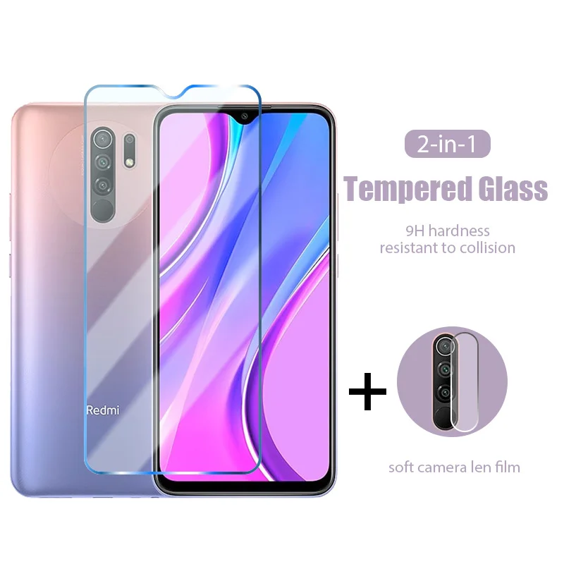 

Screen Protector 2IN1 Phone Hard Glass for Redmi Note 9 9S Max Note 8T 8 7 Pro Camera Len Film on Xiaomi Redmi K30 Ultra K20 Pro