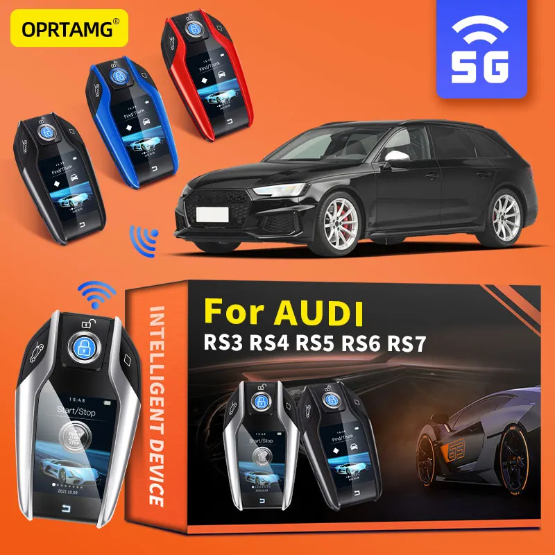 

For Audi RS3 RS4 RS5 RS6 RS7 Car Smart Remote Control Key LCD Display Smart Key Car Accessories for Keyless keychain