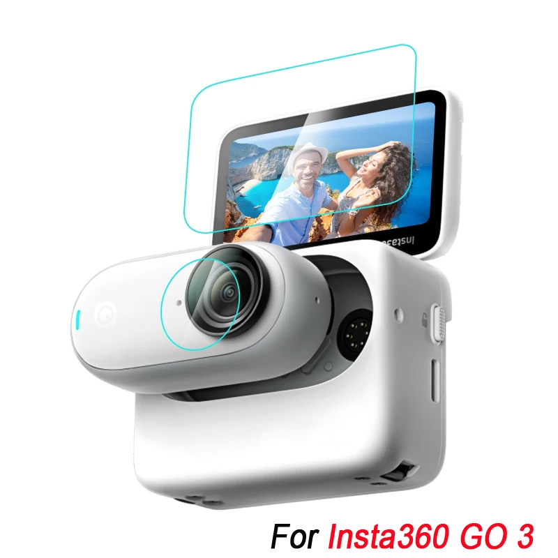 Защитная пленка PULUZ 2 в 1 для Insta360 GO 3, фото и объектив, пленка из закаленного стекла Защитная пленка PULUZ 2 в 1 для Insta360 GO 3, фото и объектив, пленка из закаленного стекла