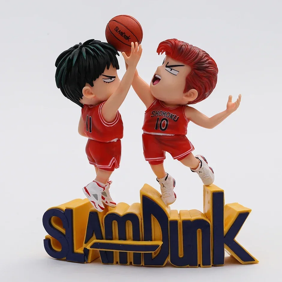 

22cm Slam Dunk Hanamichi Sakuragi & Rukawa Kaede PVC Figurine Statue Collectible Model Figure Anime Toy