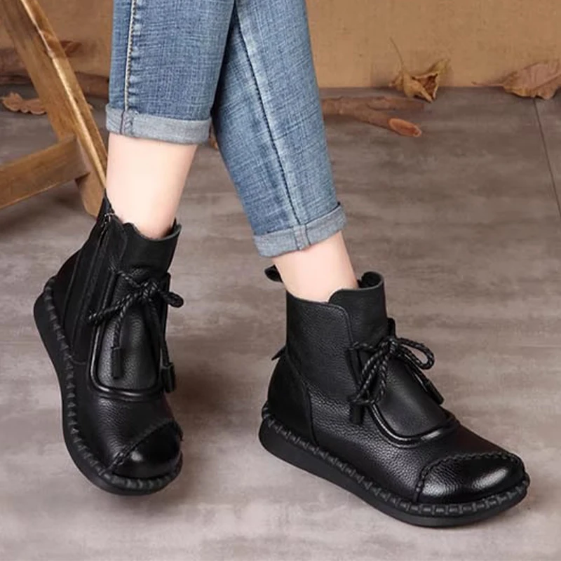 

Winter Designer Women Flats Shoes Casual Ankle Chelsea Boots 2023 New Zipper Walking Boots Gladiator Punk Brand Motorcycle Botas