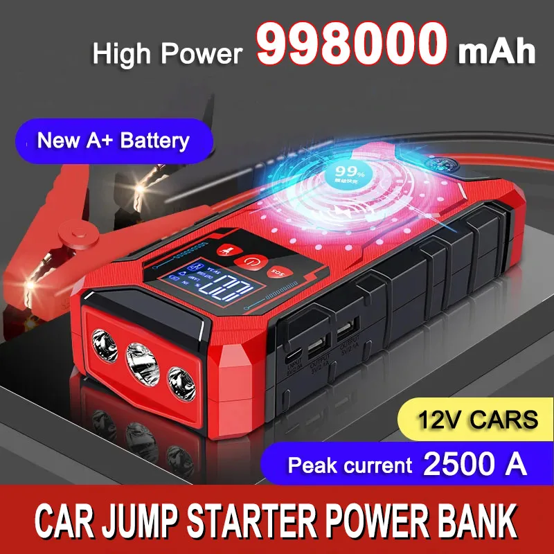 

2022 Car Jump Starter Wireless Charging Power Bank Battery Booster Starting Device for Cars Charging Emergency Starting Systems