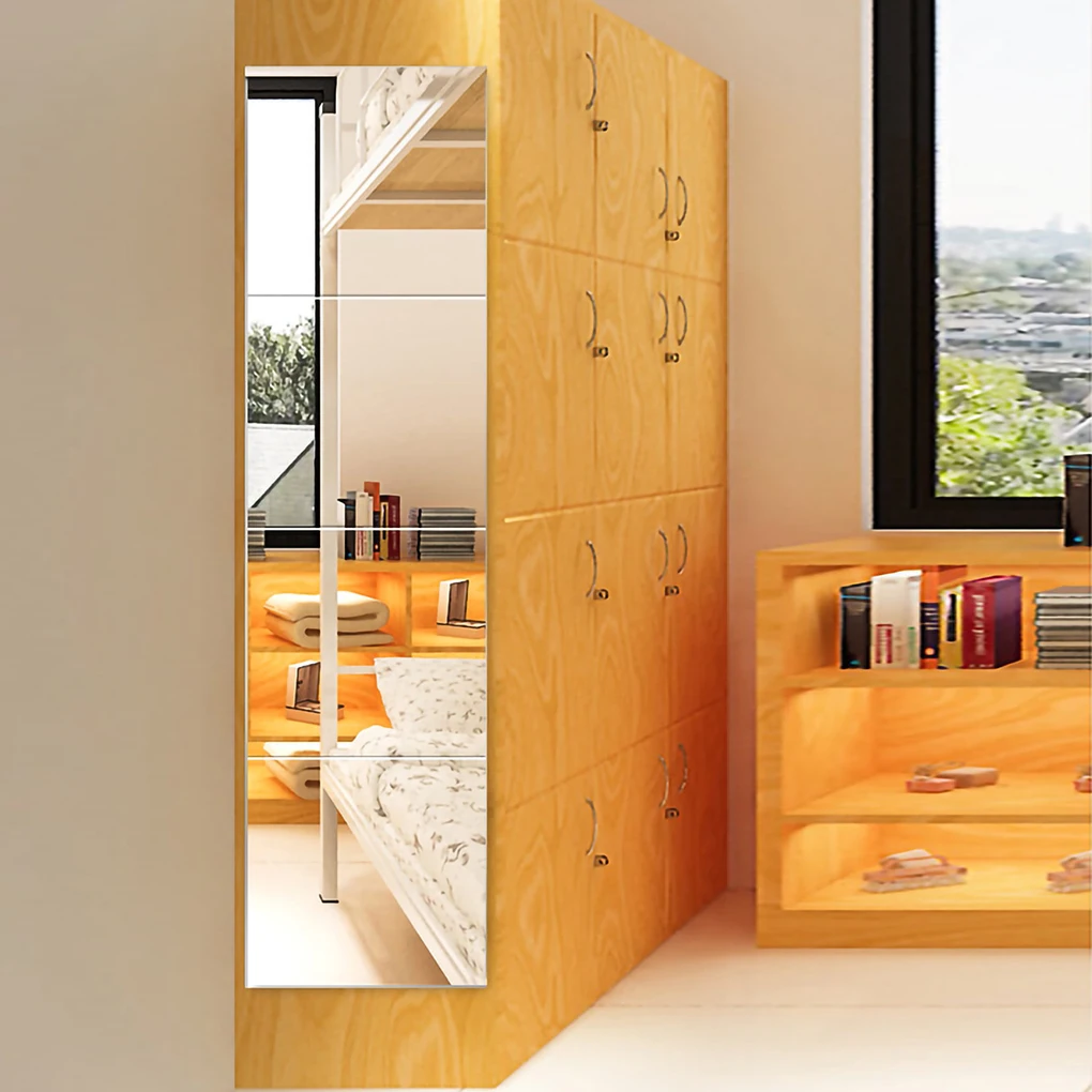 

Зеркальные наклейки гардеробные полноразмерные зеркальные Светоотражающие эффекты Самоклеящиеся украшения для квартиры для дома Фон