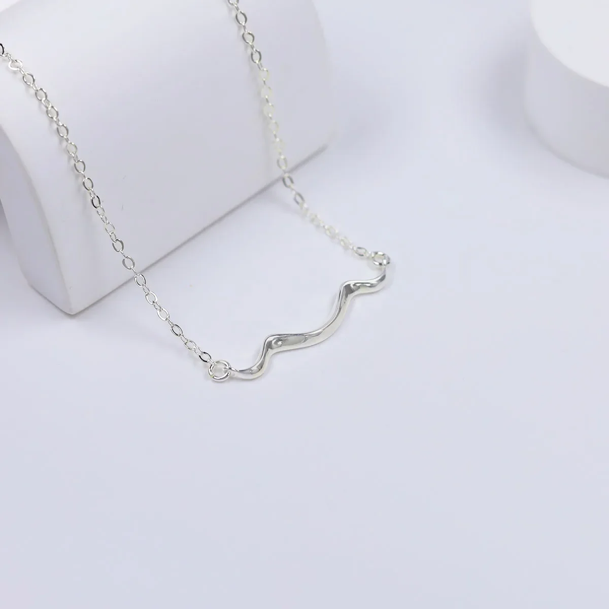 Волнистое ожерелье серебряные украшения для океана пляжный чокер женщин подарки