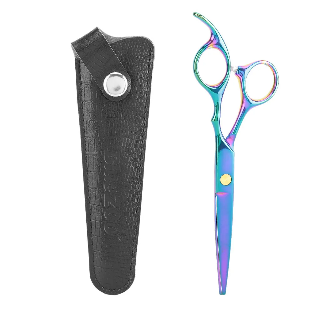 

Professional Colorful Sharpness Edge Hair Scissors Barber Hairdressing Shears CutterHair Scissors + Protective Case