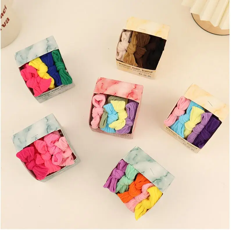 5 шт./набор Детские резинки для волос с градиентом