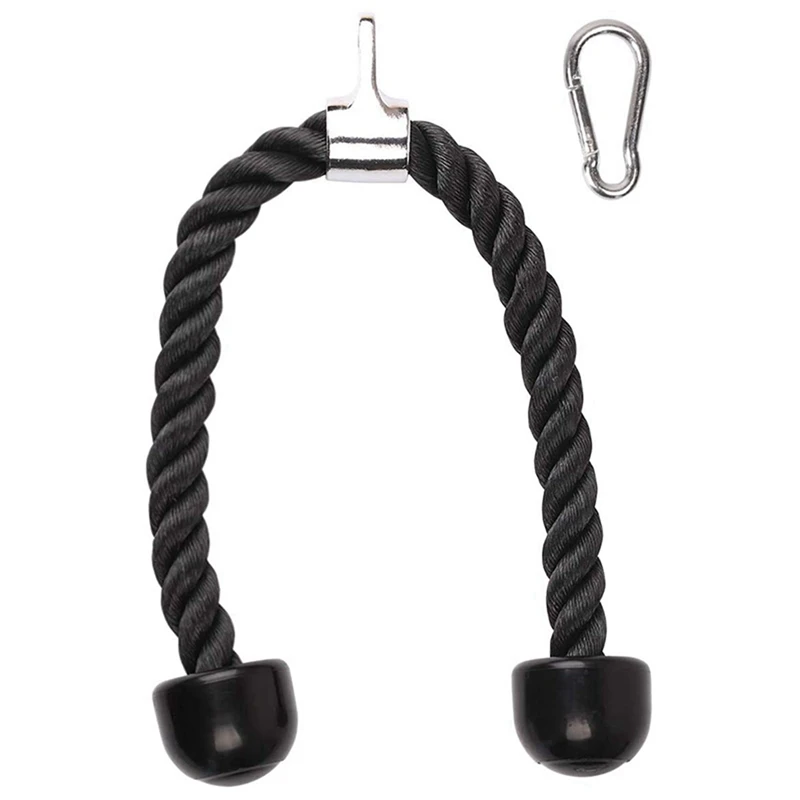 

2X Tricep Pull Down Rope 36 Inches With Snap Hook, Fitness Attachment Cable Machine Pulldown Rope For Home Gym