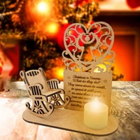 merry christmas in heaven remembrance candle ornament diy memory tealight led candle christmas wooden ornament candle lights