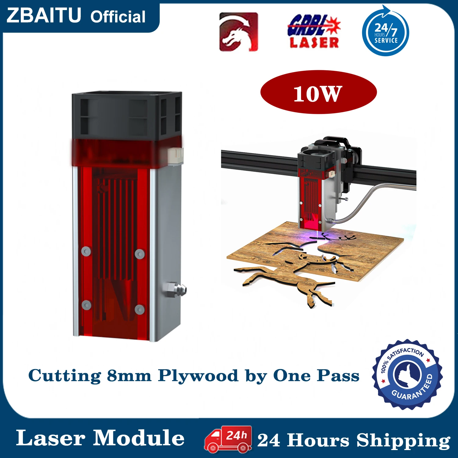 

40W 80W Laser Module with Air Assist 10W Output Power Engraving Head 450nm Blue Light for CNC Laser Cutting Engraver Machine