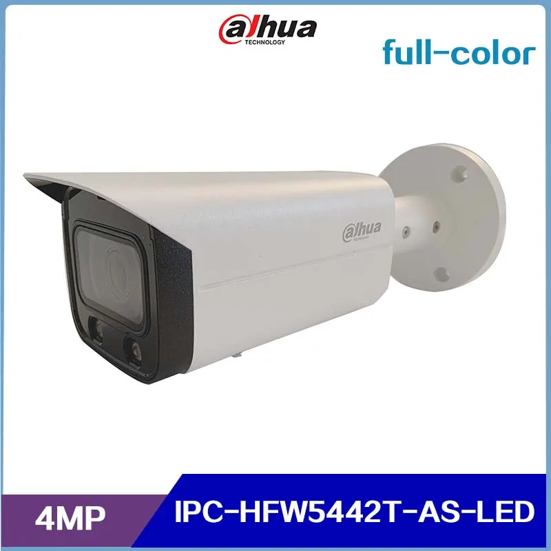 

IPC-HFW5442T-AS-LED Dahua Pro-AI Series 4MP IP Camera POE Full Color Bullet Security Camera Support SD Card 256G