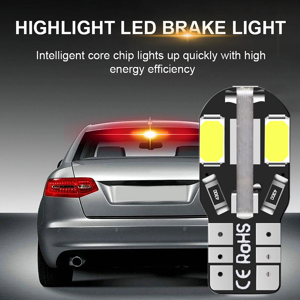 10 шт. Canbus W5W Led T10 автомобильный фонарь 6000K белая лампа 12 В для VW Golf MK5 MK6 Rabbit R R32 R20 GTI