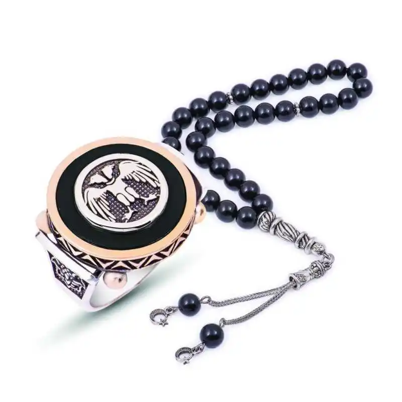 

Мужское серебряное кольцо Tevuli 925 пробы с двумя головками орла