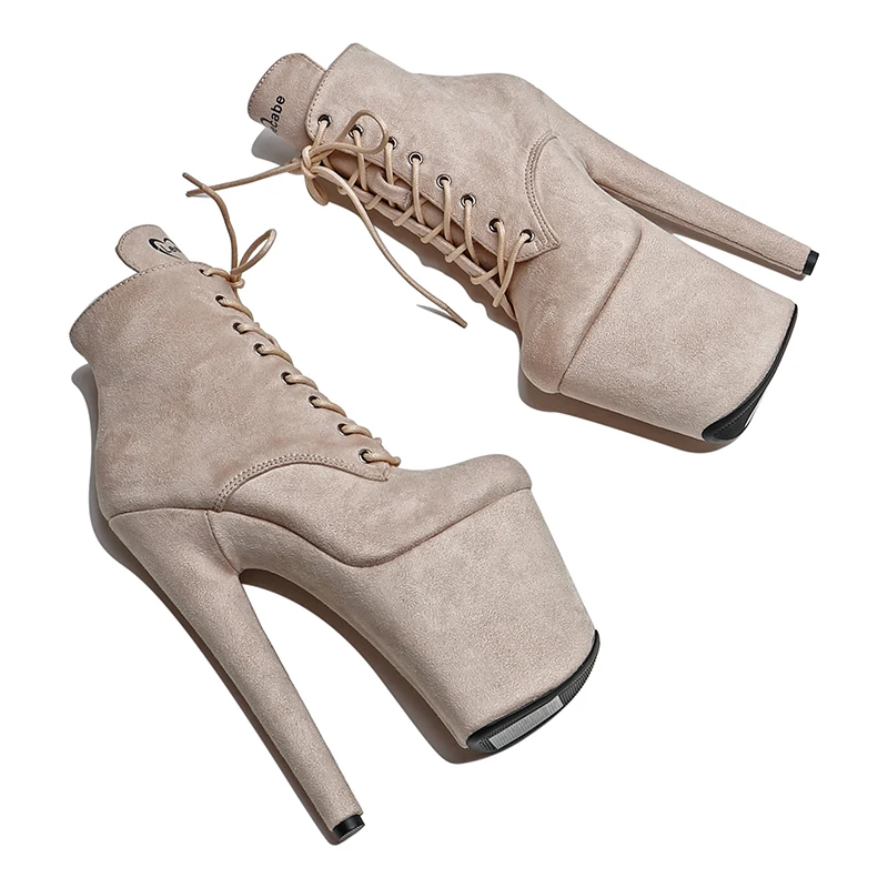 Leecabe/20 см/8 дюймов замшевый верх модный тренд платформа высокий каблук стриптизер