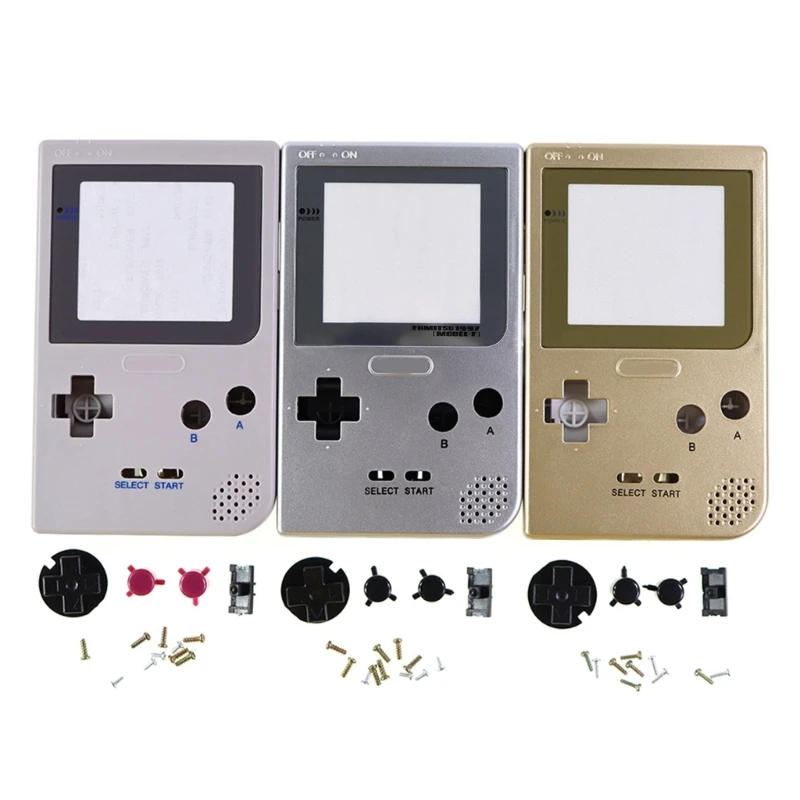 

for GBP Full Housing with Rubber Pad Screw Button Game Console Cases Cover