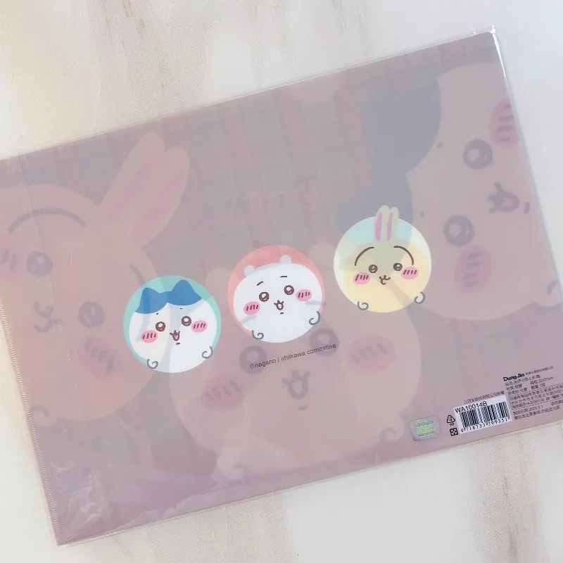 Фото Новая папка-скоросшиватель Chiikawa Hachiware Usagi Kawaii в стиле аниме, L-образная, для хранения экзаменационных работ, формат А4, удобная и портативная для студентов №3