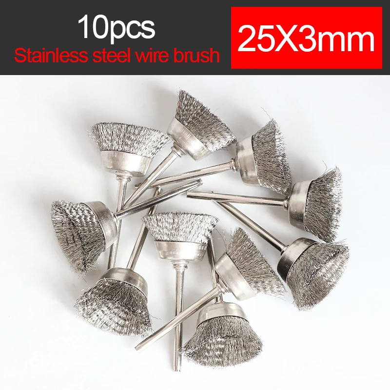 Насадка 3 мм, абразивная нейлоновая круглая щетка, инструмент для полировки, полировальные колеса, вращающиеся инструменты, шлифовальные аксессуары