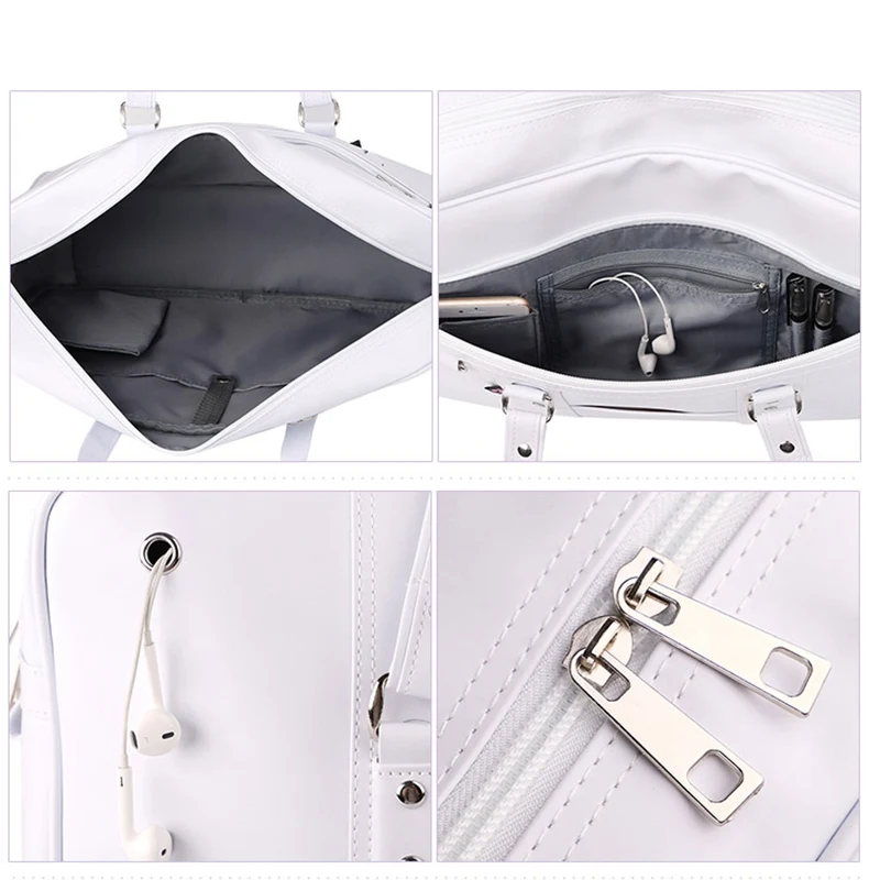 Girls Japanese School Bags High School College JK Uniform bag Unisex Shoulder Bags Messenger Bag PU Leather handbag