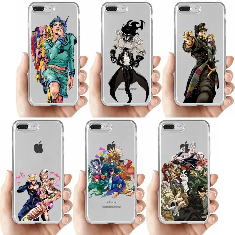 

JoJos Bizarre Adventure Phone Case for iPhone 11 12 13 mini pro XS MAX 8 7 6 6S Plus X 5S SE 2020 XR clear case