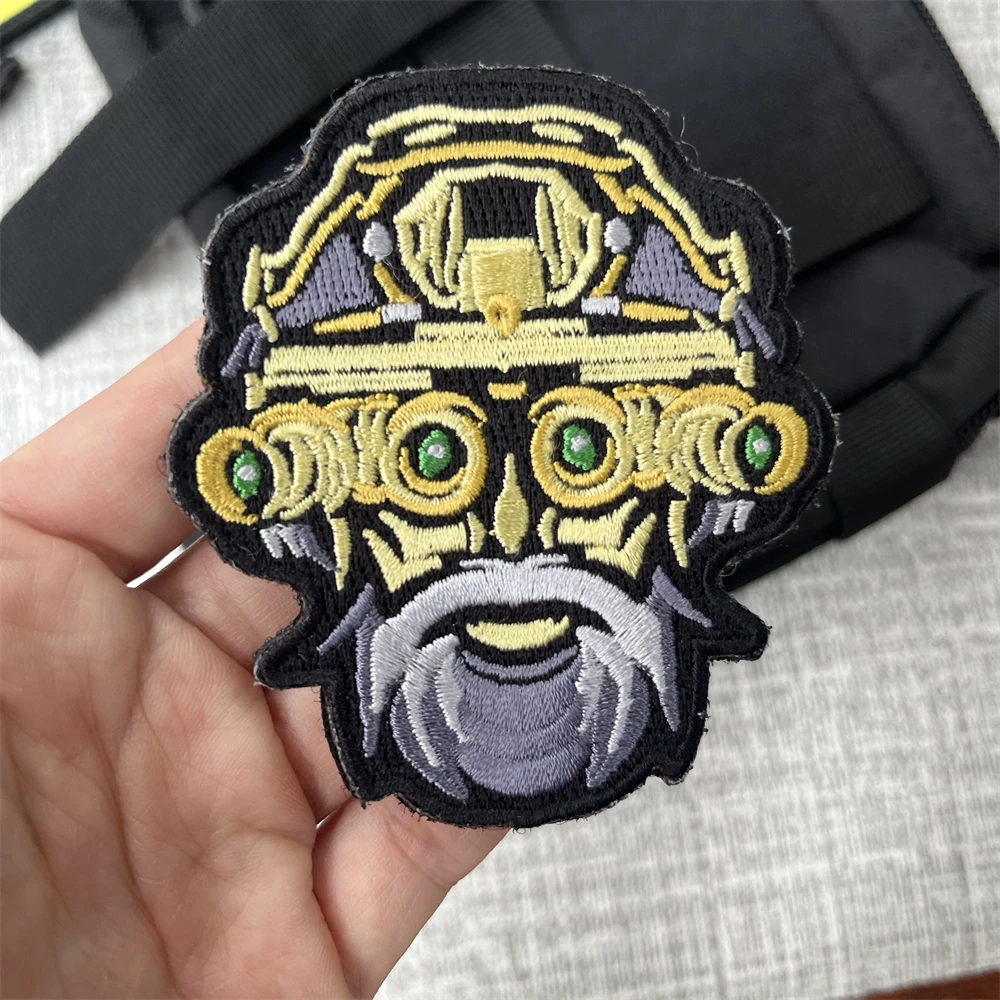 Значок смерти от вершины черепа нашивки для боевого духа вышивка искусственное