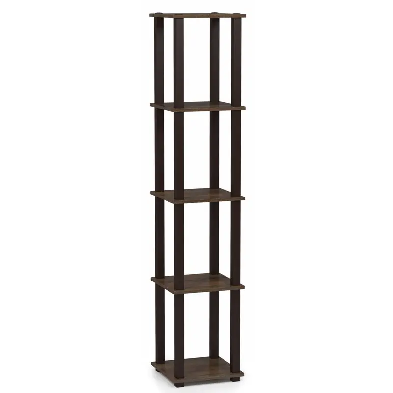 

x .6"D x 57.7"H 5-Shelf Decorative Shelves, Brown