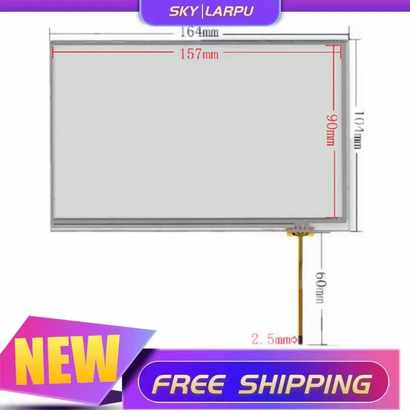 10 Pcs 7''Inch 164mm*104mm Touch Panel Digitizer For LMS700KF01 Resistance Handwritten TouchScreen Glass Repair Free Shipping