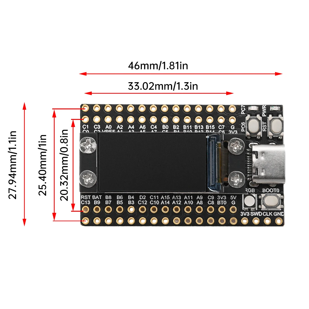 STM32F103RCT6 Cortex-M3 системная плата для микроконтроллера зерна с экраном 0 96 дюйма и