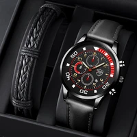 watches for mens 2022 mens fashion black watch luxury business quartz wristwatch men casual leather bracelet relogio masculino