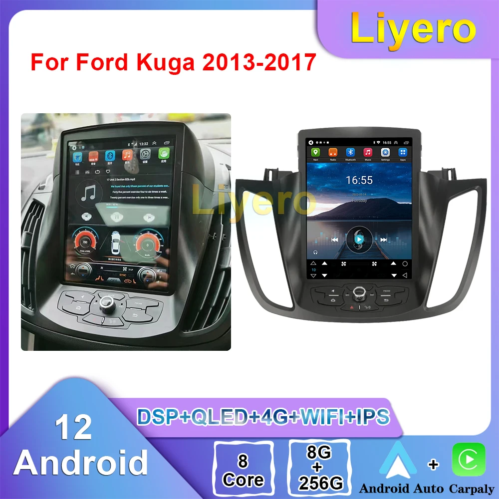 

Liyero Car Radio For Ford Kuga 2013-2017 CarPlay Android Auto GPS Navigation DVD Multimedia Video Player Autoradio Stereo DSP 4G