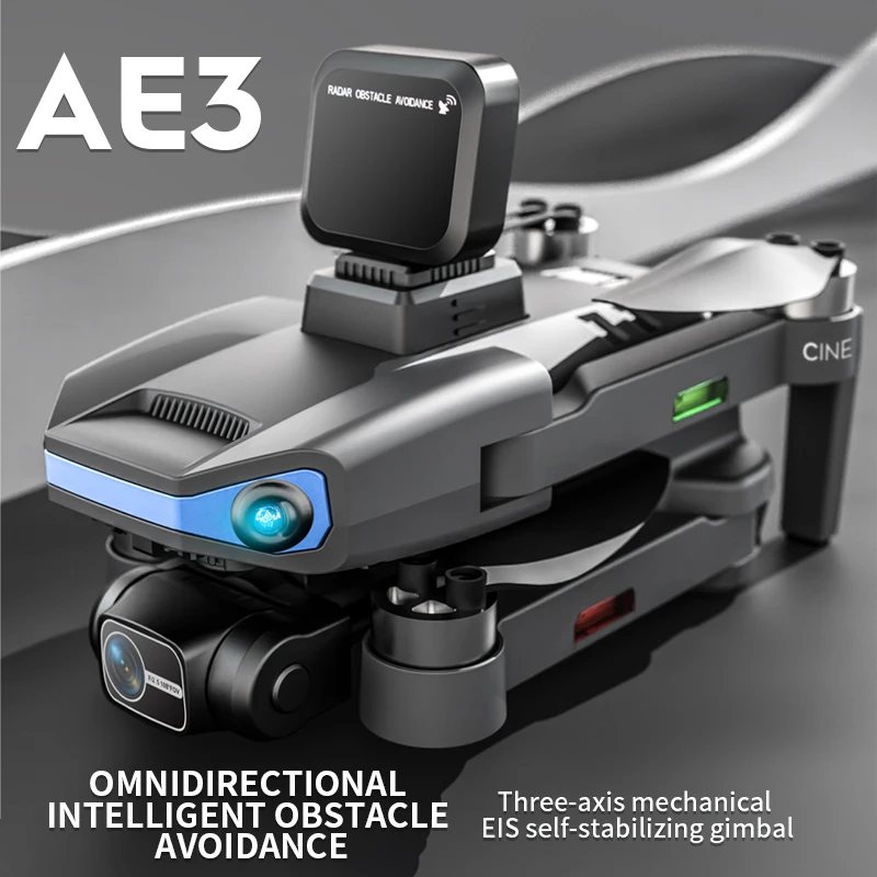 AE3 PRO Max GPS Drone 4K HD Dual Camera 5GHz Wifi FPV 3-Axis Gimbal 5KM Professional Radar RC Obstacle Avoidance Quadcopter Toys images - 6
