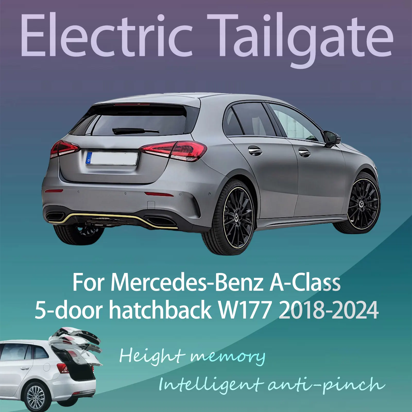 Фото Для Mercedes-Benz A-Class 5-дверный хэтчбек W177 Автоматический подъемник с защитой от защемления Электрическая задняя дверь с датчиком багажника №1
