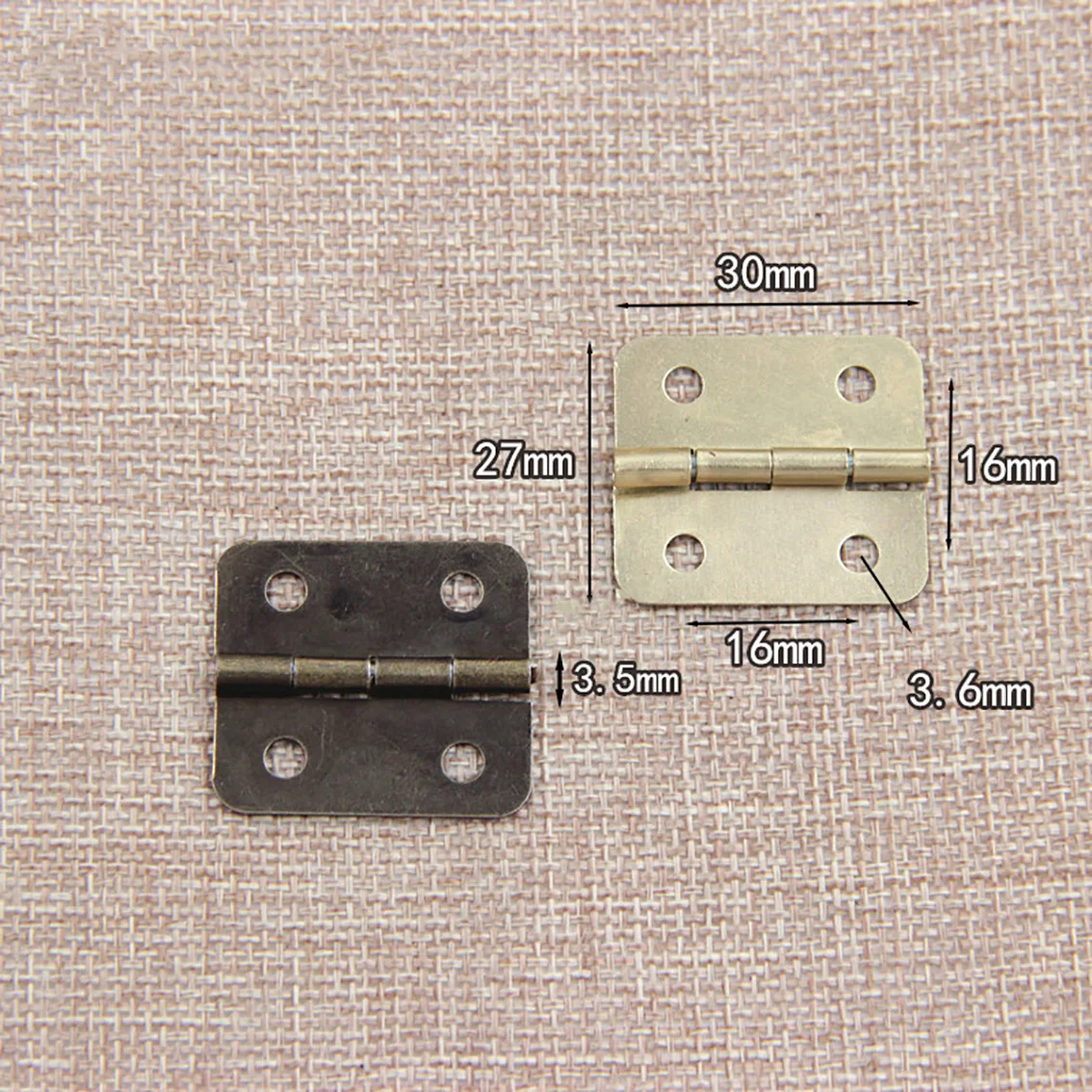

10Pcs Mini Iron Folding Hinge 30*27mm DIY Gift Box Jewelry Box Wooden Box Connector Furniture Hardware Decorative Fittings