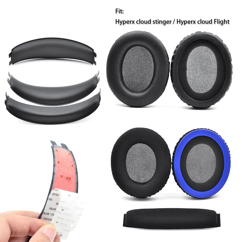 Купи Replacement Ear Pad For Cloud Flight stinger Headphone Ear Cushion Ear Cups Ear Cover Earpads Repair Parts за 170 рублей в магазине AliExpress