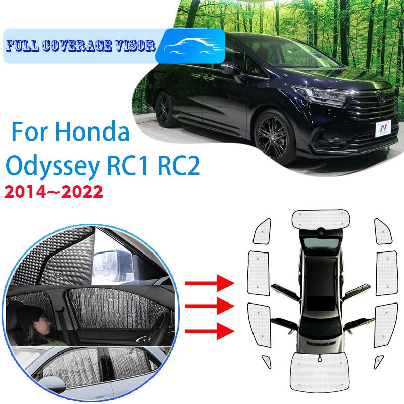 

Автомобильные полноразмерные солнцезащитные очки для Honda Odyssey RC1 RC2 2014 ~ 2022 2019, защита от УФ-лучей, солнцезащитный козырек для автомобиля, солнцезащитные аксессуары