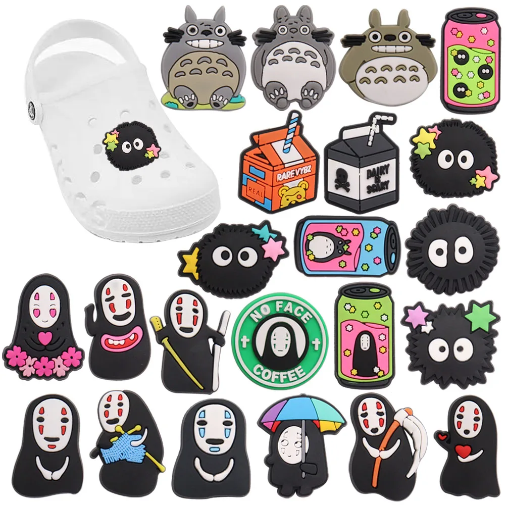 

New Arrival 1pcs Shoe Charms Cartoon Ghost Lovely Monster Cat Accessories PVC Shoe Buckle Fit Wristbands Birthday Present
