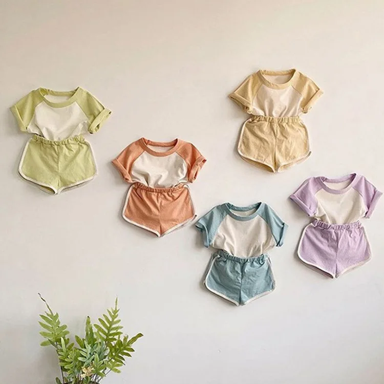 

Summer Children's Short Sleeve Suit Baby Baby Clothes Children's Clothing Girls Summer Clothes Boys T-Shirt Shorts Two Pieces