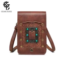 2022 new punk ladies one shoulder diagonal bag mini mini magnetic buckle embossed small square bag for outdoor travel w203