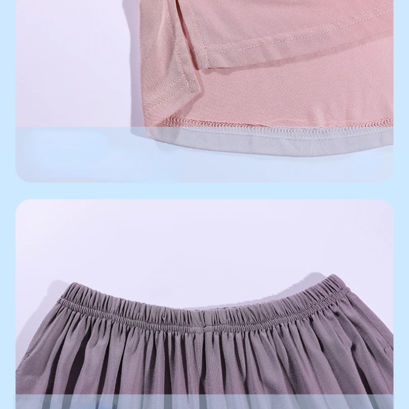 Pajamas Women Summer Short-sleeved Thin Section with Chest Pads Comfortable and High-end Home Suit Can Be Worn Outside Sleepwear