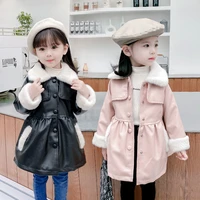 girls coat jacket cotton%c2%a0outwear overcoat 2022 new warm thicken plus velvet winter breathable childrens clothing